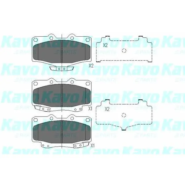К-т торм. колодок Fr TO Hilux II, 4Ru, Land Cr KAVO PARTS KBP-90