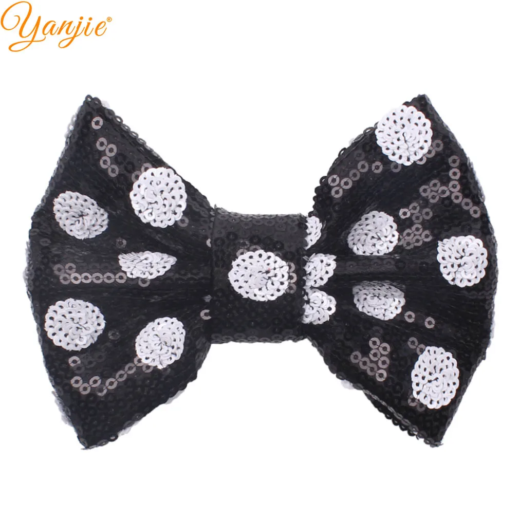 12 fermagli per capelli con fiocco e pois per bambine_voghion.com