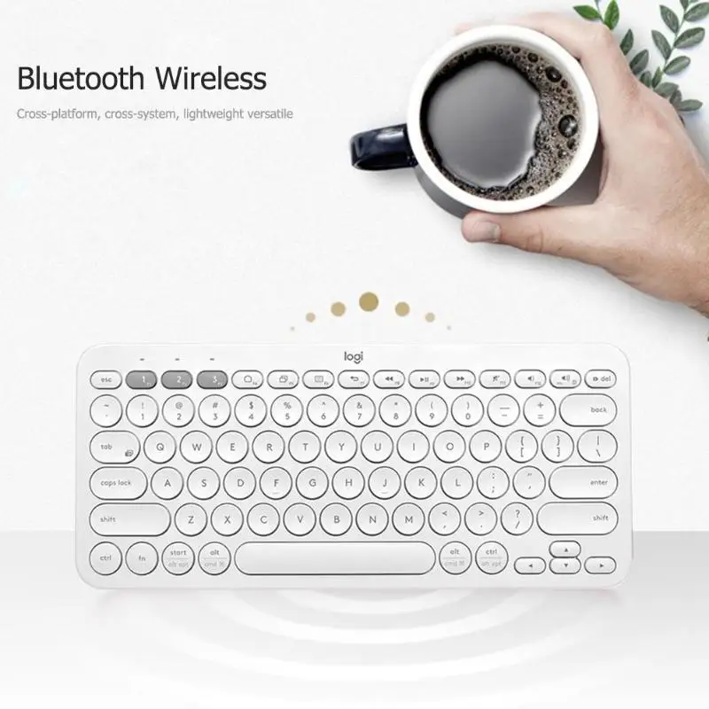 Беспроводная bluetooth-клавиатура logitech K380, портативная ультратонкая Бесшумная клавиатура с несколькими устройствами для ПК, ноутбука, телефона на базе Android IOS
