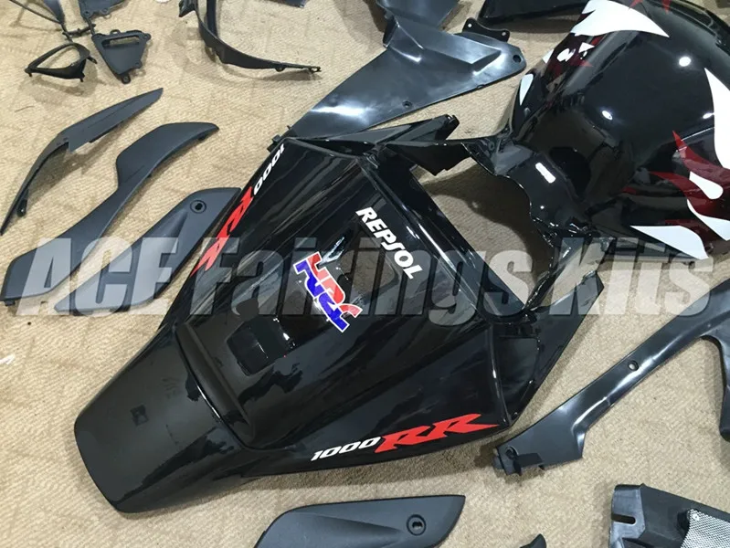 4 подарки литья под давлением ABS Полный обтекатели комплект Подходит для Honda CBR1000RR cbr1000 04 05 2004 2005 тела набор Пламя Красный