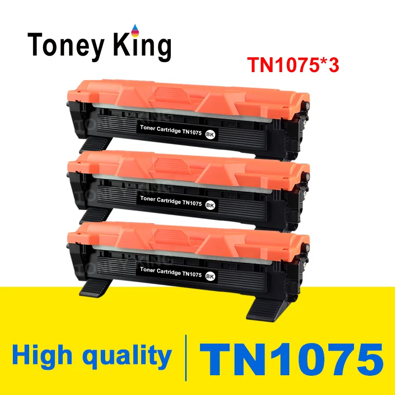 Toney King 3 шт. тонер-картридж TN1075 TN 1075 совместимый для Brother HL-1110 1112 DCP-1510 1512R MFC-1810