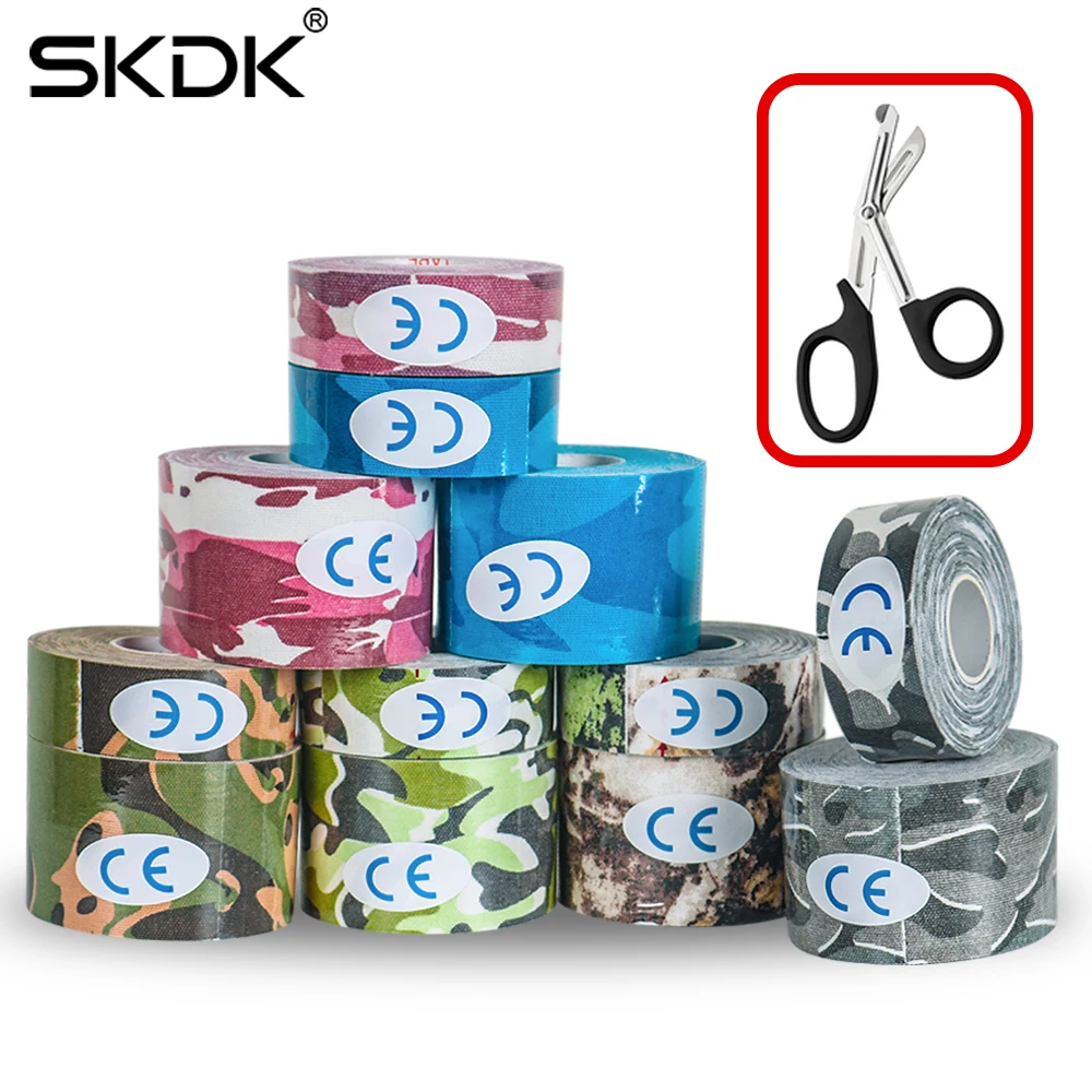 SKDK Elastic Kinesiology Tapes Athletic Recovery Kneepad Sports Safety Muscle Pain Relief Knee Pads Support Gym Fitness Bandage