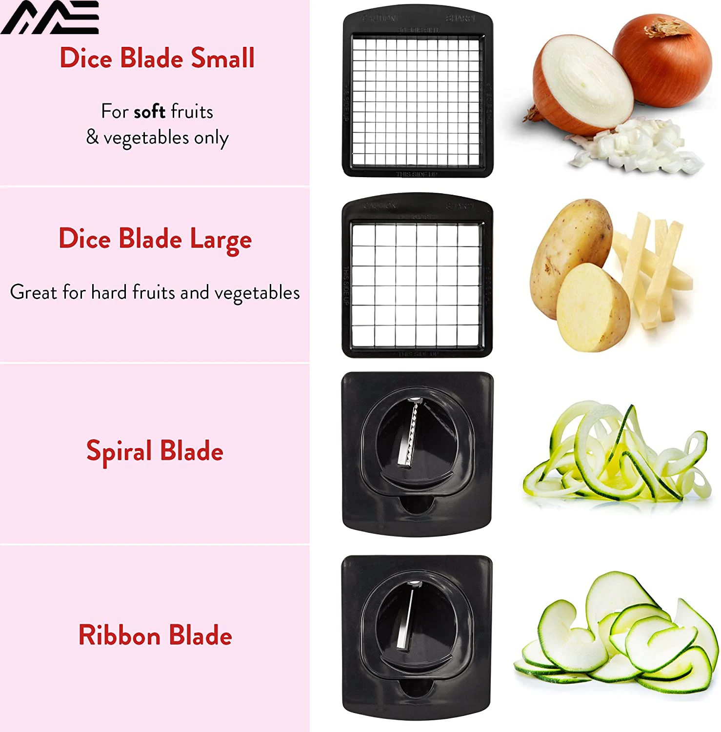 Buy Wholesale China 4 In 1 Vegetable Chopper/spiralizer Vegetable  Slicer/onion Chopper With Container/pro Food Chopper/slicer Dicer Cutter &  Vegetable Chopper at USD 3.2