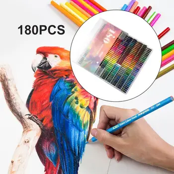 

180pcs Beginners Painting Drawing Office Rainbow Colour 2B Colored Pencil Set Professional Student Adults Kids Stationery Wooden