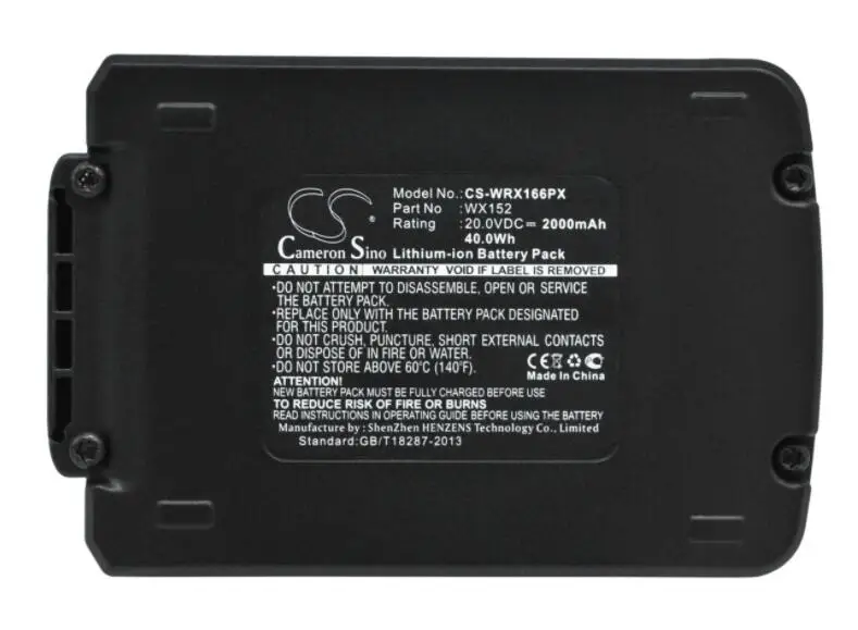 

cameron sino 2000mah battery for WORX WA3528 WX166 WX152 Power Tools Battery