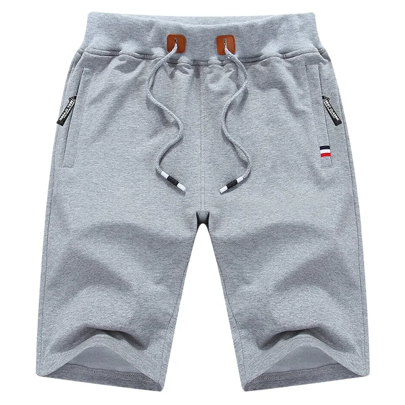 Short Gray HanHent хлопковые повседневные мужские спортивные штаны длинные однотонные спортивные штаны мужские модные тонкие брюки для фитнеса и школы - Цвет: Short Gray