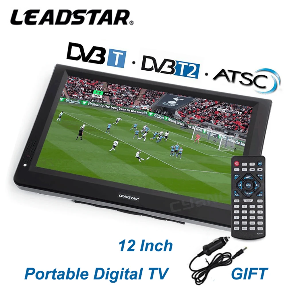 12-дюймовый светодиодный HD цифровой плеер LEADSTAR D12 AC3 DVB-T T2 ATSC аналоговый телевизор