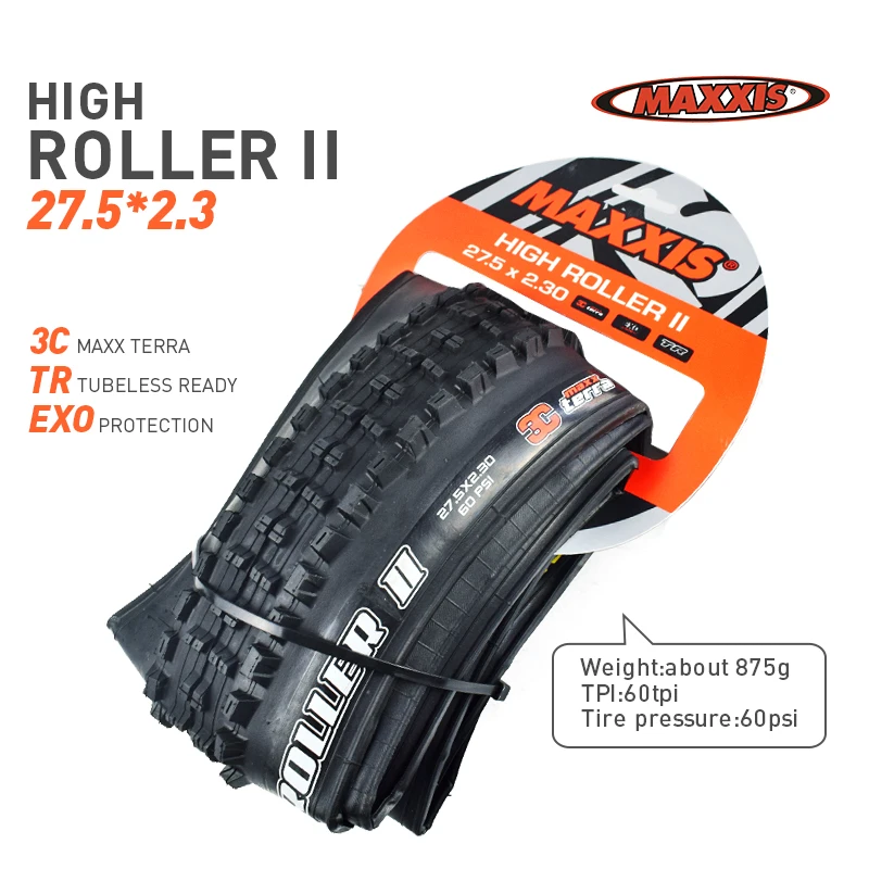 MAXXIS Высокая роликовая велосипедная шина 26 27,5 бескамерная готовая TR 26*2,4 27,5*2,4 2,5 шины для горного велосипеда Складные шины MINION DHF DHR - Цвет: HR 27.5x2.3 3C