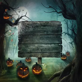 

Halloween Photography Background Creepy Forest Pumpkin Scary cemetery Photography Backdrop Photocall Photography Background