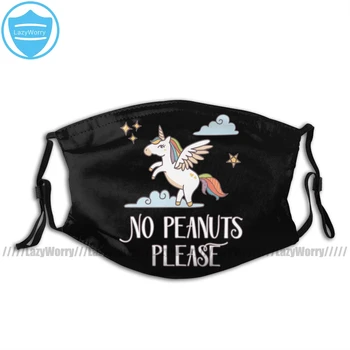 

Unicorn Mouth Face Mask No Peanuts Please Unicorn Theme For Peanut Allergy Facial Mask Funny Fashion with 2 Filters for Adult