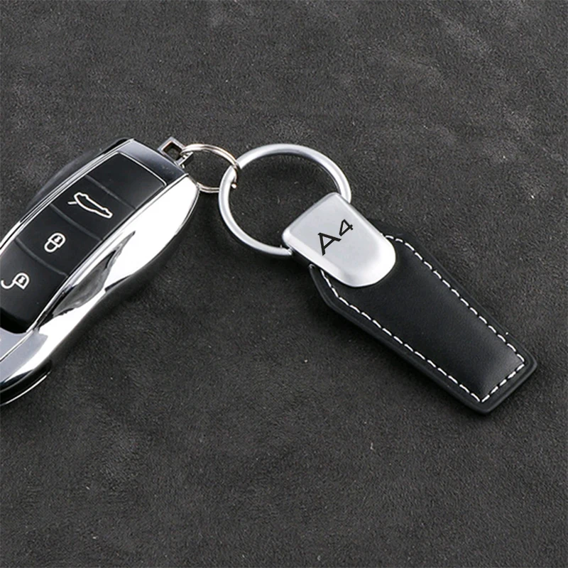 

For Audi A4 B6 B8 B7 B5 B9 B8.5 8e 8k Navigation Avant S4 RS4 S line Quattro Emblem Car Keyring Keychain Auto Key Chain Holder