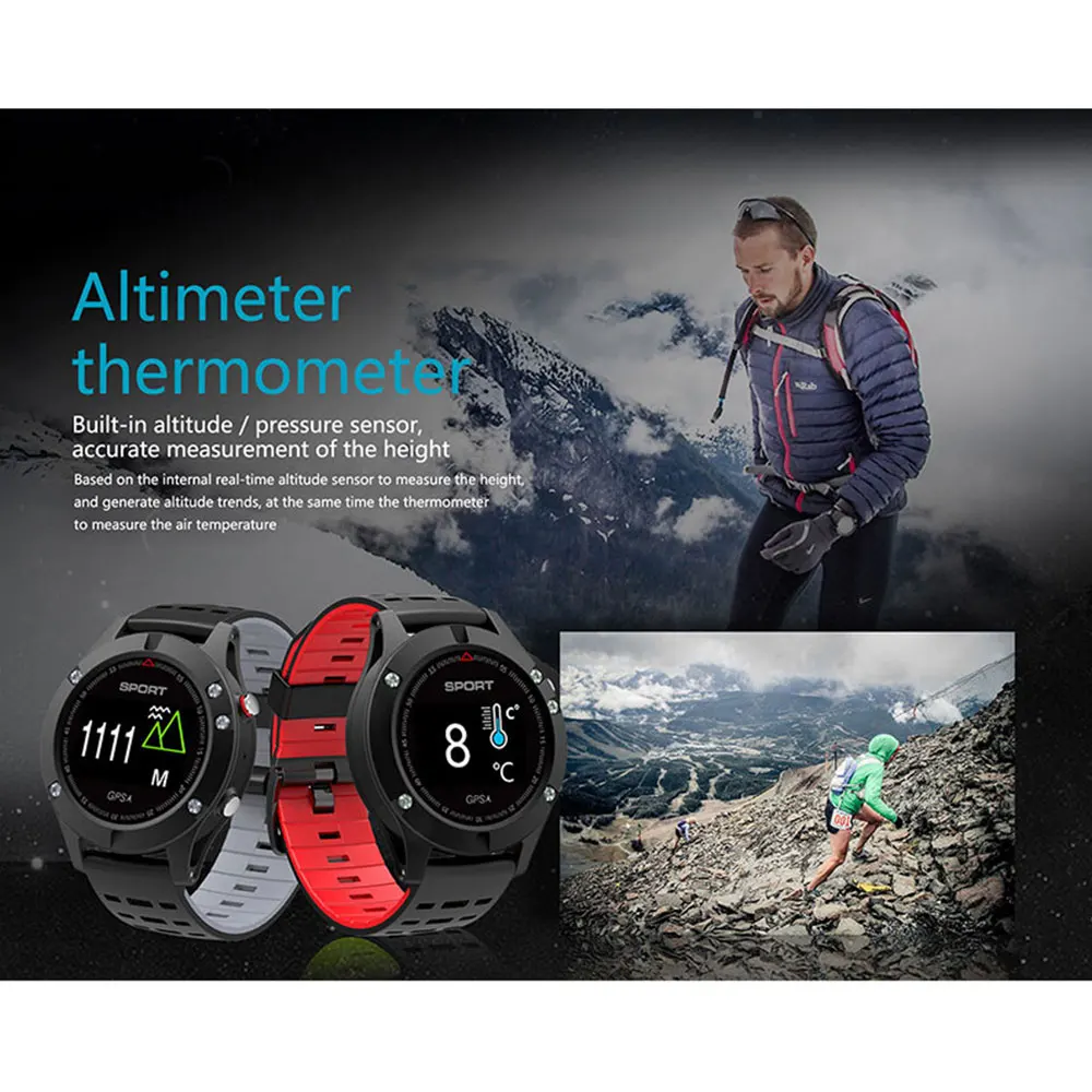  F5 GPS Smart Uhr Höhenmesser Barometer Thermometer Bluetooth 42 Smartwatch Tragbare geräte für iOS 