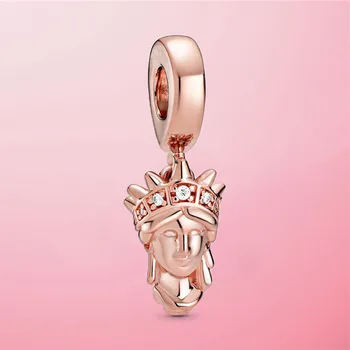 

2020 Summer 925 Sterling Silver New York Statue of Liberty Dangle Charms fit beads bracelets DIY accessories for women jewelry
