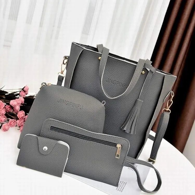 

Bag Women's 2019 Picture Four-piece Set Korean-style New Style One-Shoulder Handbag Embossed Leather Large Bag Stall Supply of G