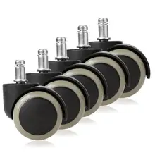 5 шт. Универсальный Кастер офисный стул мебель поворачиваемое колесико ролики PU 360 градусов Диаметр колеса стула 50 мм нагрузка 80 кг