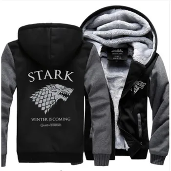 

Men's Sweatshirt Game of Thrones House Stark hoodies men Winter Is Coming 2017 spring winter fleece jacket tracksuits harajuku
