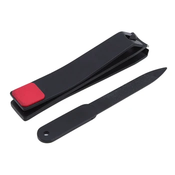

2Pcs/Set Multifunctional Stainless Steel Nail Tools Toe Finger Trimmer Nail Clippers With Nail File Nail Art Equipment With Box