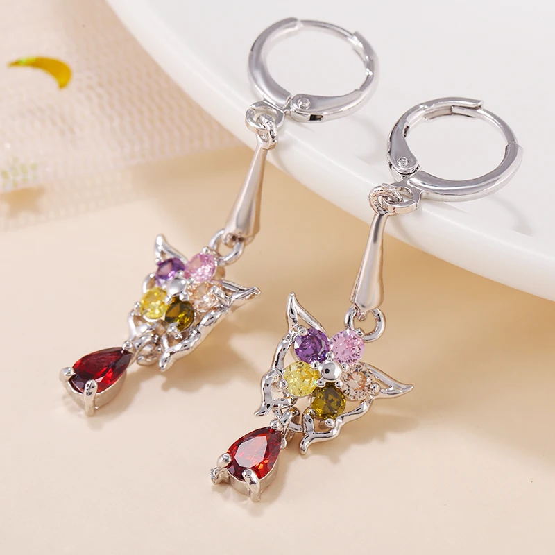 

new fashion brand jewelry simple zircon Dangle earrings Shining party women's spectacular gifts elegant earrings free shipping