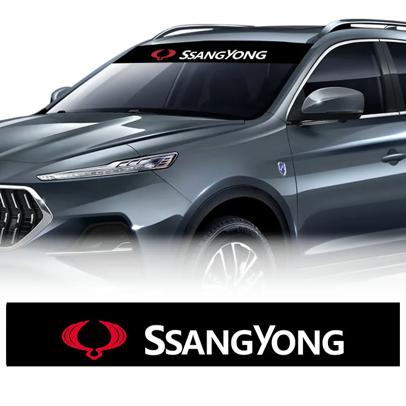 

Car Front Back Window Reflective Stickers Windshield Decals for SsangYong Actyon Turismo Ssang Yong Rodius Rexton Korando Kyron