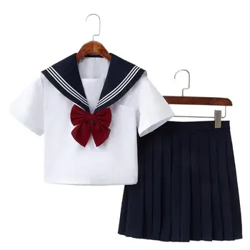 

Japanese Orthodox Jk Uniform Basic White Three School Uniform Cosplay Female Student Summer Soft Girl