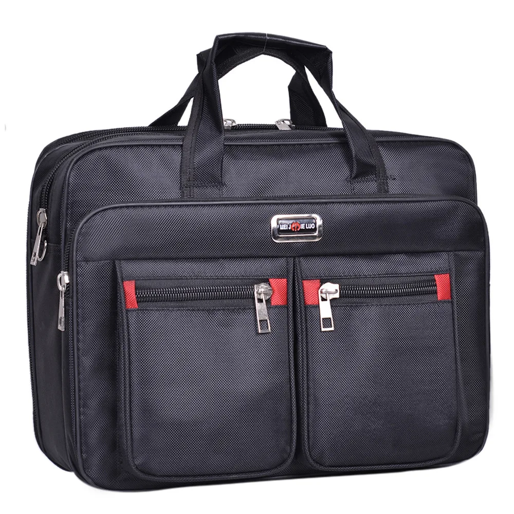 

New Style Casual Unisex Business Briefcase Bag Solid Color Oxford Cloth Car Suture Hand Men's Bag
