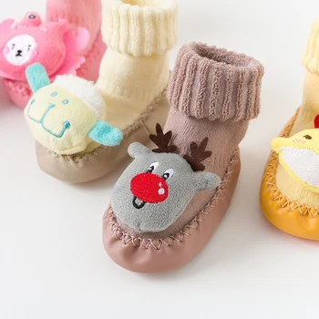 

Winter Baby Socks First Walkers Cotton Infant Boys And Girls Cartoon Doll Soft Bottom Non-Slip Toddler Crib Shoes