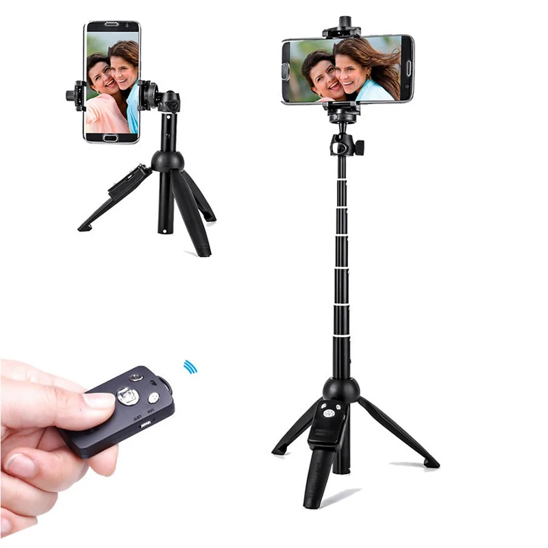 

Handheld Extendable Tripod Monopod Camera Phone Selfie Stick with Bluetooth Remote Shutter Mobile