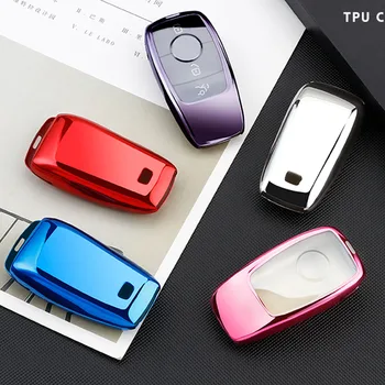 

TPU Car Key Bag Case Cover Key Holder Chain For Mercedes Benz E Serials E300 E200 Maybach S320L S450 S350 Shell Accessories