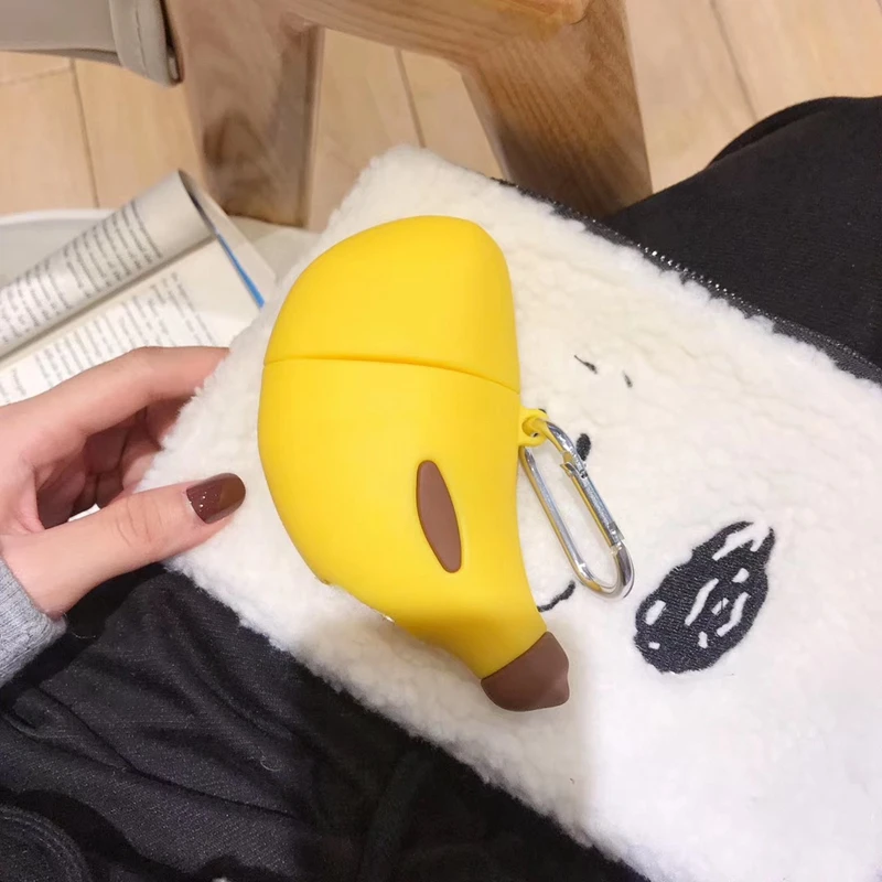 Модный симпатичный чехол с bluetooth гарнитурой и бананом для Airpods pro, силиконовый мягкий защитный чехол для Apple Airpods pro, чехол