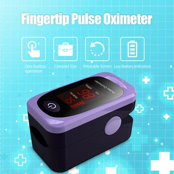 

Digital Finger Pulse Oximeter LED Display Blood Oxygen Sensor Saturation SpO2 Monitor Measurement Meter with Beep Sound