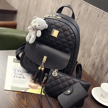 

New Korean version shoulder bag 2019 women's autumn winter new rhombus backpack fashion and leisure trend college wind book