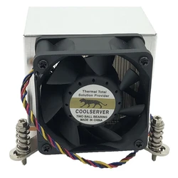 COOLSERVER – radiateur CPU 2U6CA pour station de travail et serveur, ventilateur 6025 adapté à Intel LGA2011 LAG115X 