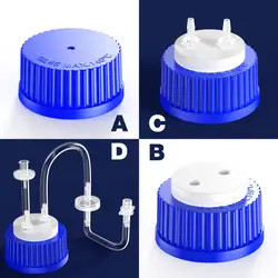 Bouchon de déchets GL45, bouchon en spirale, pour chromatographie liquide, 8/1 4/1, bouchon de sortie de liquide de bouteille de réactif, ks tek 