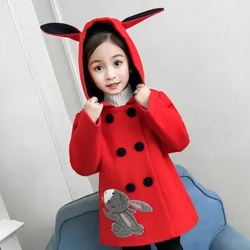 

Girls Woolen Coat Autumn and Winter Clothing 2020 New Fashion Girls Long Children's Casual Autumn and Winter Woolen Coat 8 Year
