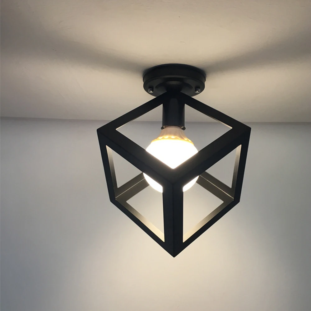 Vintage Ceiling Lamps Chande-lier 110 /220V Retro  Ceiling Light for Corridor Aisle Porch Balcony E27 Home Lights Cage Fixture