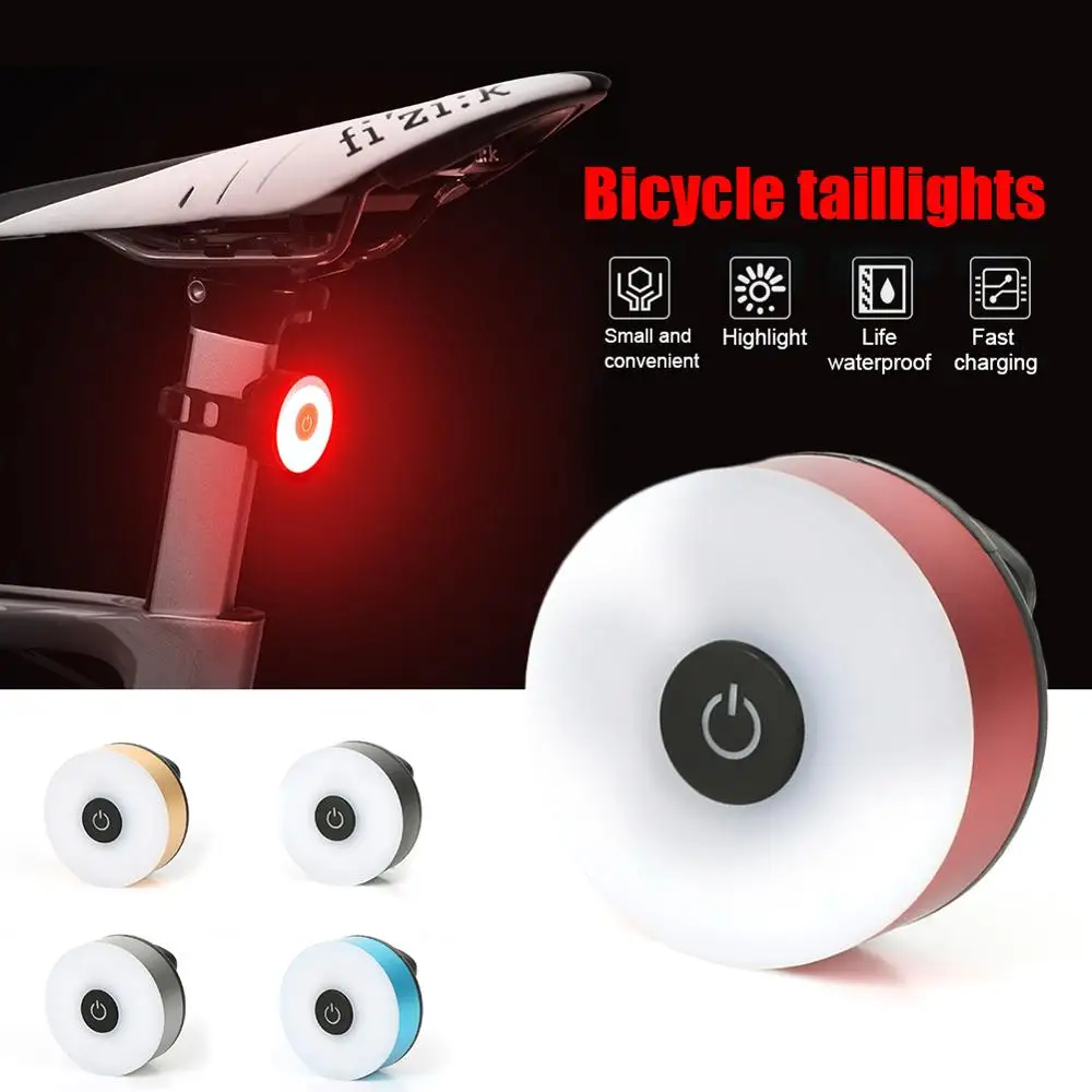 

LED Bicycle Tail Light USB Rechargeable Bike Rear Light Mini Flash Taillight Safety Warning Lights Cycling MTB Back Lamp