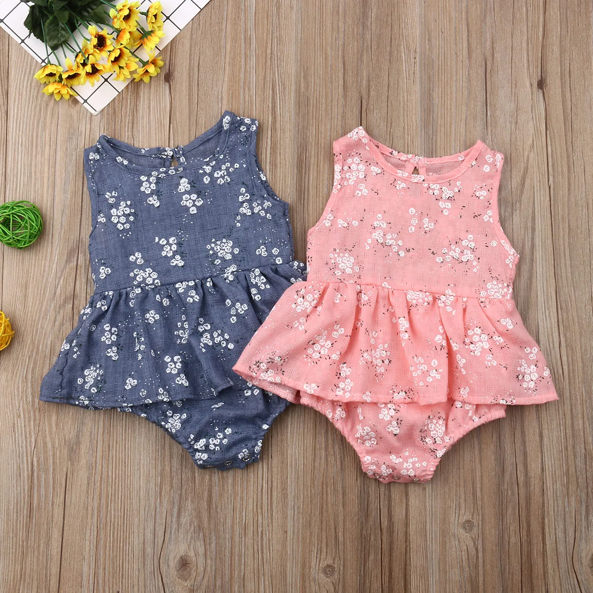 2020 Newborn Baby Summer Clothing Infant Baby Girl Bodysuits Dress