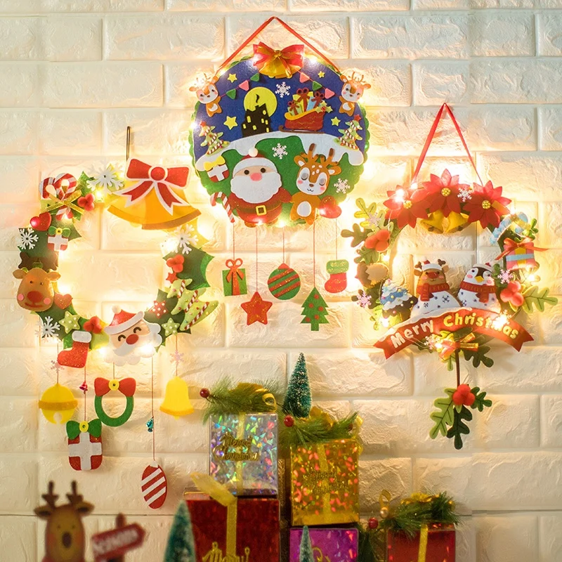 

Christmas Felt Garland Pendant Handmade Non-Woven Diy Christmas Decoration Christmas Party Knocker Diy Kit