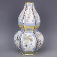 Антикварная китайская эмаль, 12 картин зодиака, украшение дома, фарфоровая ваза