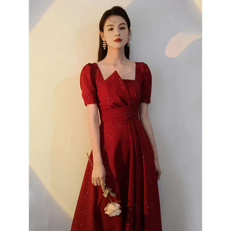 French Vintage Summer Women's Dress 2021 One Piece Dress