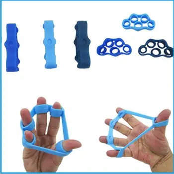 

Hand Finger Trainer Band Tools Strength Exerciser Muscle Power Training Silicone