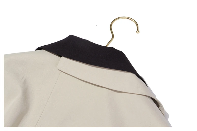[EAM] Женский ассиметричный Тренч цвета хаки большого размера, новая свободная ветровка с отворотом и длинным рукавом, модная осенне-зимняя 1K912