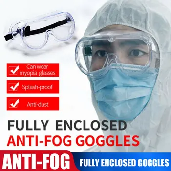 

Vehemo New Anti-fog Anti-Sneeze Liquid Goggles PC Fully Enclosed Protective Safety Glasses Fully Motorcycle Goggles Lab Foldable