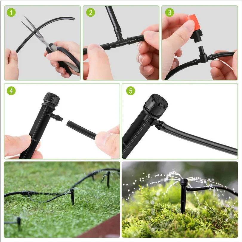Water irrigation Kit Set Patio Mist Cooling System for Outdoor Garden garden Watering Drip Misting Kit Tool Suit