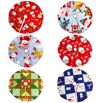 

120cm Home Tree Skirts New Year Decoration Christmas Tree Skirt Christmas Tree Skirt Linen Floor Mat for Scene Layout