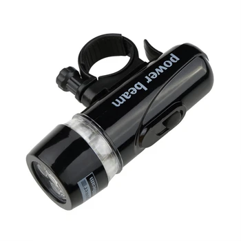 

New Black Bike Bicycle 5 LED Power Beam Front Head Light Torch Lamp