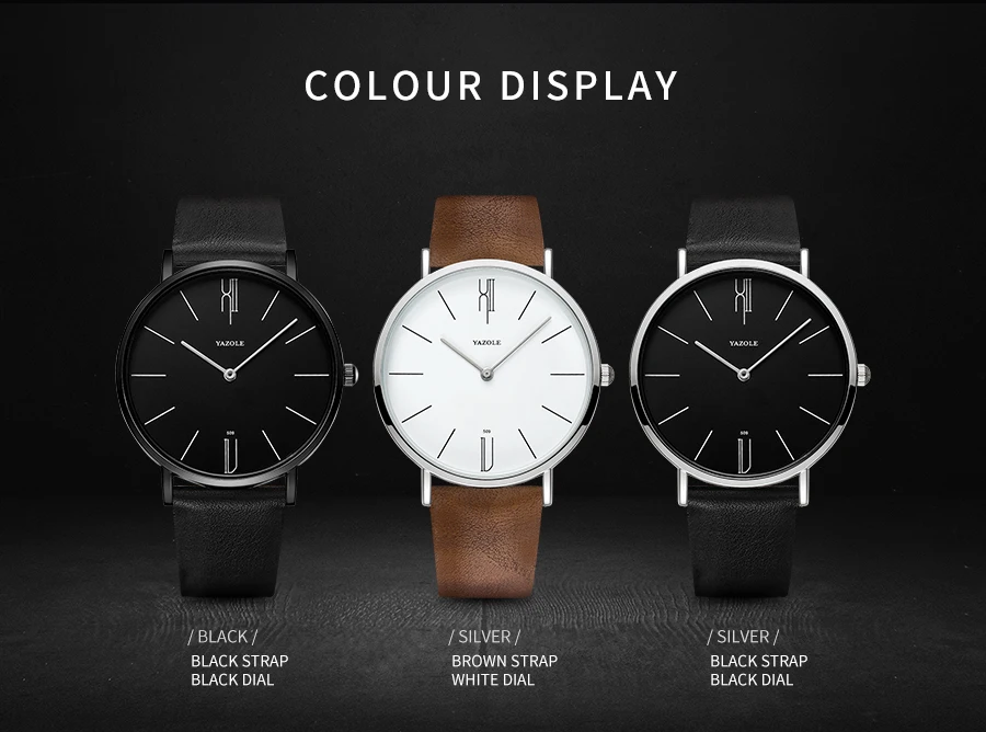 YAZOLE Top Brand Luxury Men Watch Leather Quartz Wristwatches Men's Business Watch Wristwatch Casual Clock Men Relogio Masculino