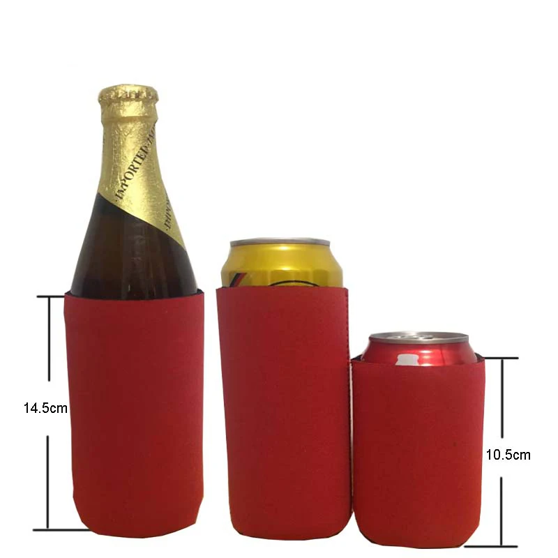 

200pcs Custom Taller Size Stubby Holder Neoprene Foldable Beer Can Cooler Bag Printed Stubbies For Business Neer sleeve