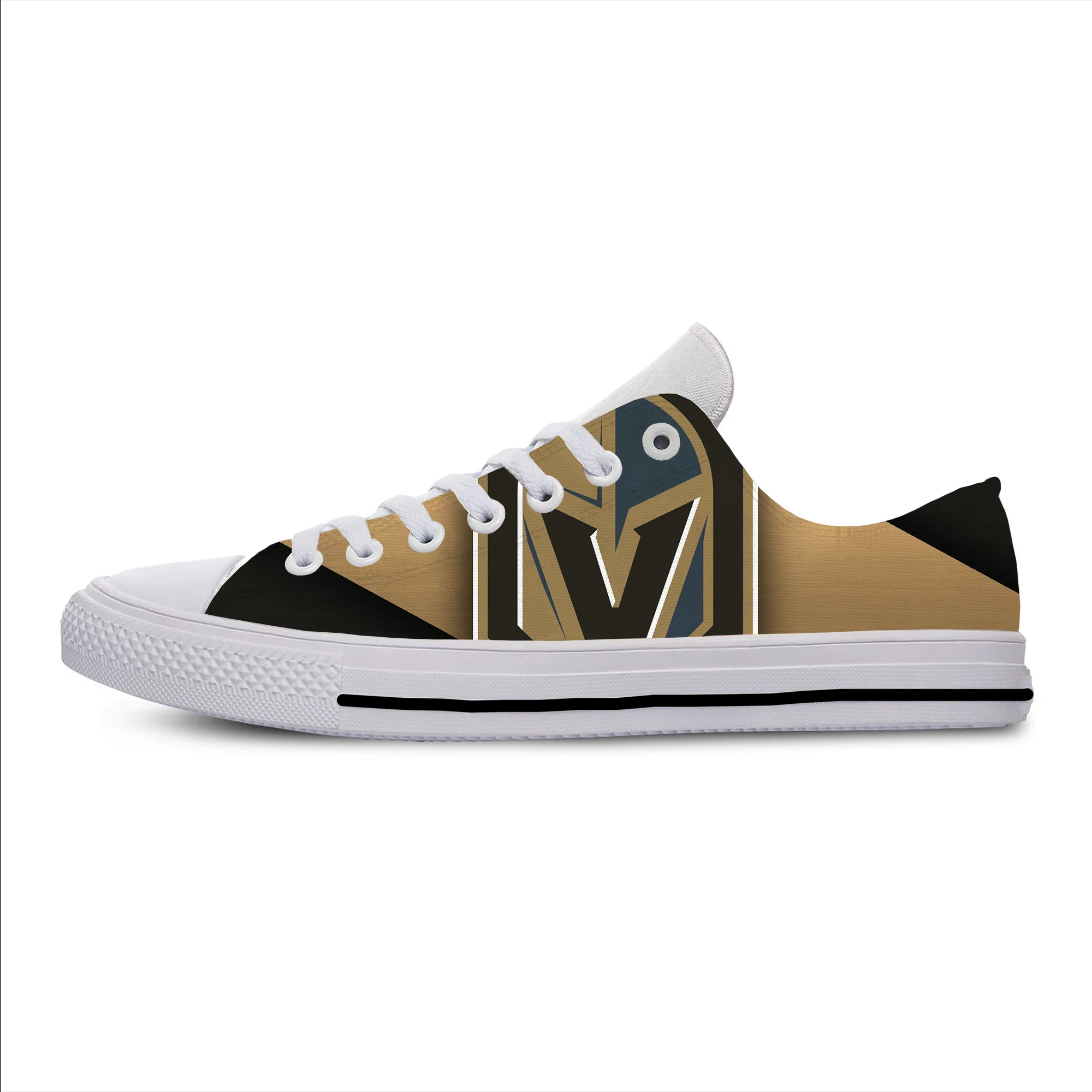 Lightweight Fashion Men/Women Shoes Golden Knights Breathable Casual Classic Shoes Vegas Hockey Fans Flat Canvs Sneakers