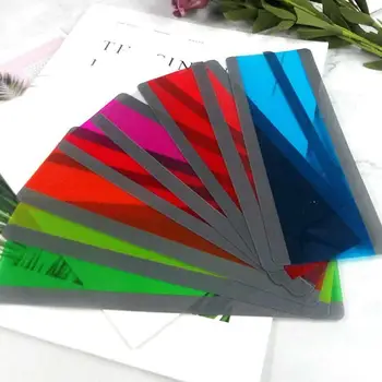 

8 Pieces Reading Guide Strips Highlighter Colored Overlays Bookmark Read Strips for Student Teacher Dyslexia People